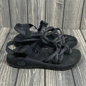 Chaco Sandals Black Strappy Chunky Women Sz 6 Outdoor Hiking Camping Relax